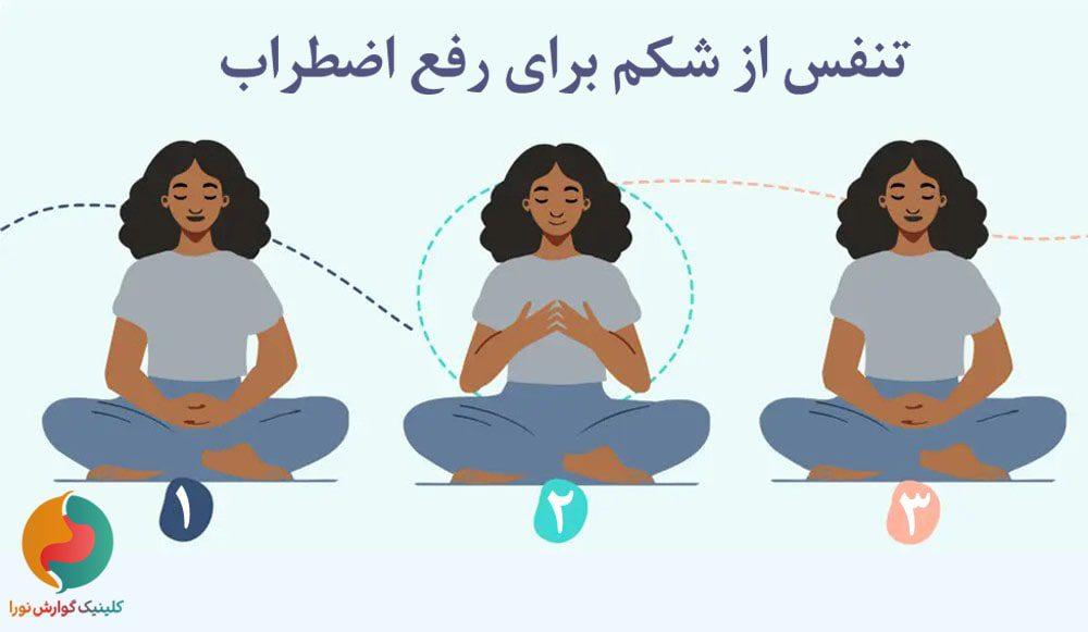 برای تسکین معده درد عصبی در خانه 